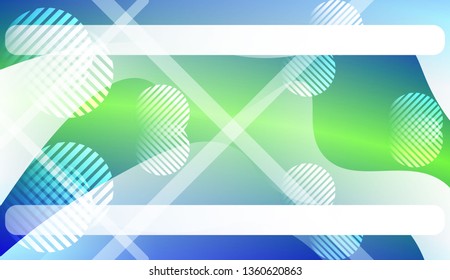 Wavy Background with Lines, Circle.. For Your Design Ad, Banner, Cover Page. Vector Illustration with Color Gradient