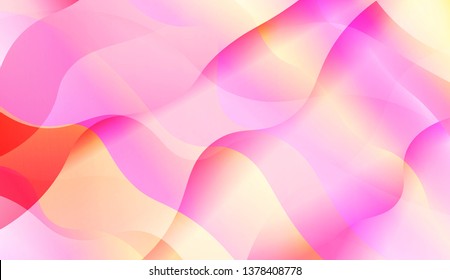 Wavy Background with Lines. Design For Your Header Page, Ad, Poster, Banner. Vector Illustration with Color Gradient