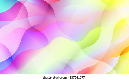 Wavy Background with Lines. Design For Your Header Page, Ad, Poster, Banner. Vector Illustration with Color Gradient