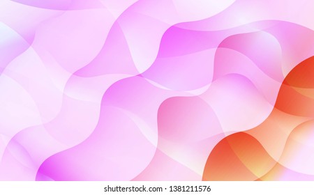 Wavy Background with Lines. Design For Your Header Page, Ad, Poster, Banner. Vector Illustration with Color Gradient
