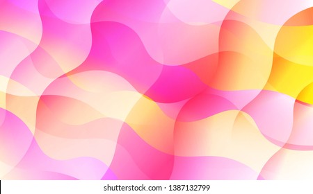 Wavy Background with Lines. Design For Your Header Page, Ad, Poster, Banner. Vector Illustration with Color Gradient