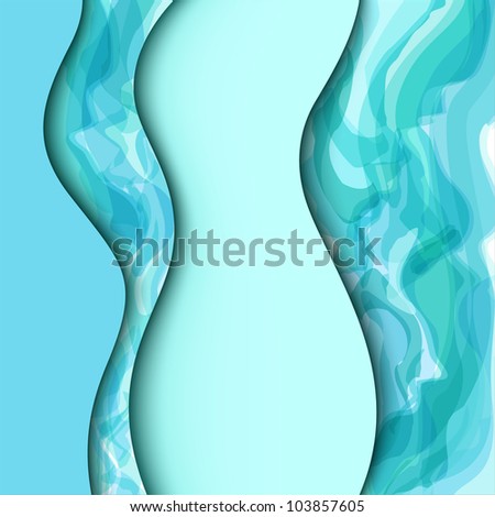 Wavy background. Marine design. EPS10