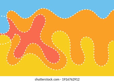 Wavy background with nice dotted outline