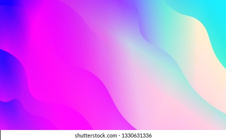 Wavy Background in Pastel Color Design. Fluid Shapes. Contrast colors. Vector illustration with geometric shapes layers. Futuristic wavy backdrop