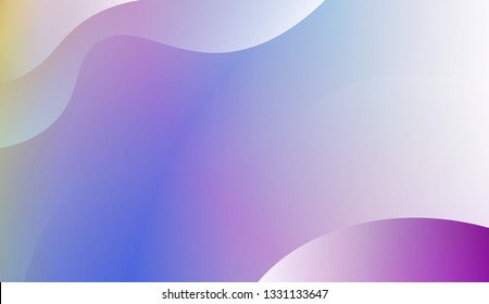 Wavy Background in Pastel Color Design. Fluid Shapes. Contrast colors. Vector illustration with geometric shapes layers. Futuristic wavy backdrop. Gradient.