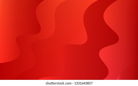 Wavy Background in Pastel Color Design. Fluid Shapes. Contrast colors. Vector illustration with geometric shapes layers. Futuristic wavy backdrop. Gradient.
