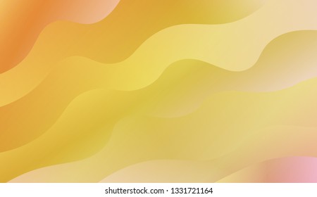 Wavy Background in Pastel Color Design. Fluid Shapes. Contrast colors. Vector illustration with geometric shapes layers. Futuristic wavy backdrop