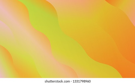 Wavy Background in Pastel Color Design. Fluid Shapes. Contrast colors. Vector illustration with geometric shapes layers. Futuristic wavy backdrop