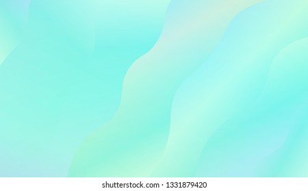 Wavy Background in Pastel Color Design. Fluid Shapes. Contrast colors. Vector illustration with geometric shapes layers. Futuristic wavy backdrop