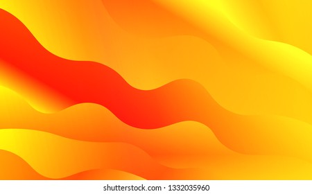 Wavy Background in Pastel Color Design. Fluid Shapes. Contrast colors. Vector illustration with geometric shapes layers. Futuristic wavy backdrop. Gradient