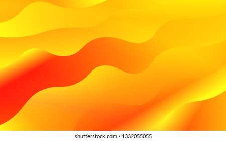 Wavy Background in Pastel Color Design. Fluid Shapes. Contrast colors. Vector illustration with geometric shapes layers. Futuristic wavy backdrop. Gradient