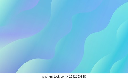 Wavy Background in Pastel Color Design. Fluid Shapes. Contrast colors. Vector illustration with geometric shapes layers. Futuristic wavy backdrop