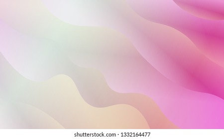 Wavy Background in Pastel Color Design. Fluid Shapes. Contrast colors. Vector illustration with geometric shapes layers. Futuristic wavy backdrop