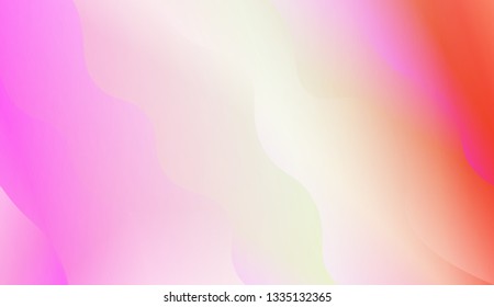Wavy Background in Pastel Color Design. Fluid Shapes. Contrast colors. Vector illustration with geometric shapes layers. Futuristic wavy backdrop. Gradient