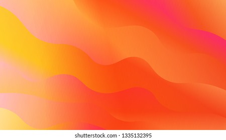 Wavy Background in Pastel Color Design. Fluid Shapes. Contrast colors. Vector illustration with geometric shapes layers. Futuristic wavy backdrop. Gradient