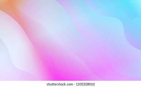 Wavy Background in Pastel Color Design. Fluid Shapes. Contrast colors. Vector illustration with geometric shapes layers. Futuristic wavy backdrop
