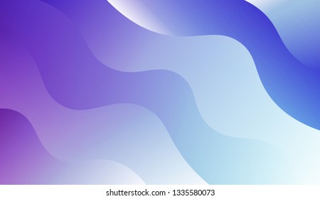 Wavy Background in Pastel Color Design. Fluid Shapes. Contrast colors. Vector illustration with geometric shapes layers. Futuristic wavy backdrop. Gradient.