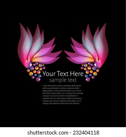 Wavy background with place for text 