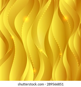 Wavy background with shimmering particles. Abstract sea composition. Vector illustration.