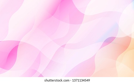 Wavy Background. Soft Color Gradient Background. For Greeting Card, Flyer, Invitation. Vector Illustration