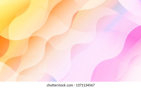 Wavy Background. Soft Color Gradient Background. For Greeting Card, Flyer, Invitation. Vector Illustration