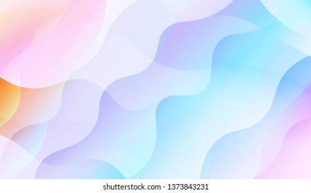 Wavy Background. Soft Color Gradient Background. For Greeting Card, Flyer, Invitation. Vector Illustration