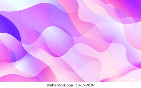 Wavy Background. Soft Color Gradient Background. For Greeting Card, Flyer, Invitation. Vector Illustration