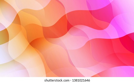 Wavy Background. Soft Color Gradient Background. For Greeting Card, Flyer, Invitation. Vector Illustration