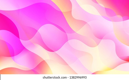 Wavy Background. Soft Color Gradient Background. For Greeting Card, Flyer, Invitation. Vector Illustration