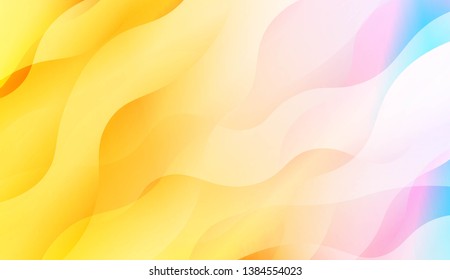 Wavy Background. Soft Color Gradient Background. For Greeting Card, Flyer, Invitation. Vector Illustration