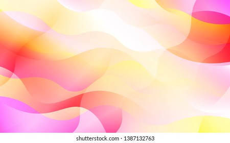 Wavy Background. Soft Color Gradient Background. For Greeting Card, Flyer, Invitation. Vector Illustration