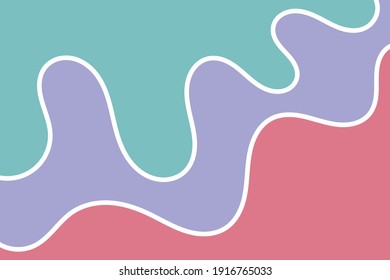Wavy Hintergrund mit drei Farben und schönen Konturen