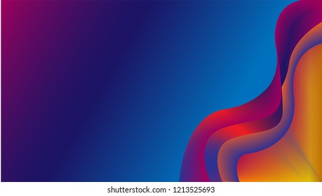 Wavy background. Trendy gradient shapes composition. 