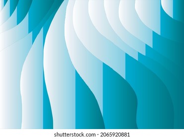 Wavy Hintergrund auf Weiß und Blau. Zweifarbige Tapete in Blau und Weiß