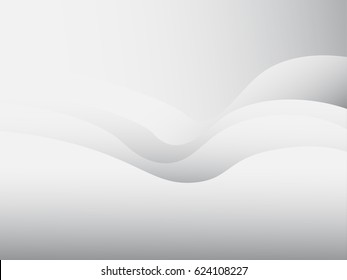 Wavy Background, white texture background style, black and white color, gray color tone, Abstract Vector Illustration,  Design Template