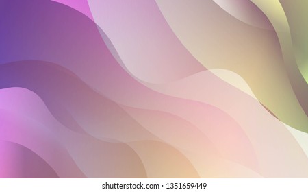 Wavy Background. For Your Design Wallpaper, Presentation, Banner, Flyer, Cover Page, Landing Page. Vector Illustration with Color Gradient