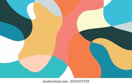 Wavy banner abstract background vector illustration. Modern art design.