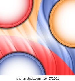 wavy banner with the areas of different colors