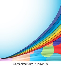 wavy banner with the areas of different colors