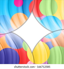 wavy banner with the areas of different colors