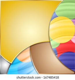 wavy banner with the areas of different colors