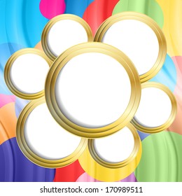 wavy banner with the areas of different colors