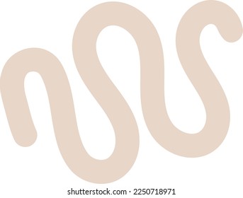 Wavy beige abstract shape illustration