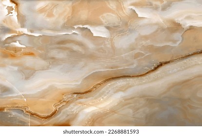 Wavy beige marble with cracks in vector