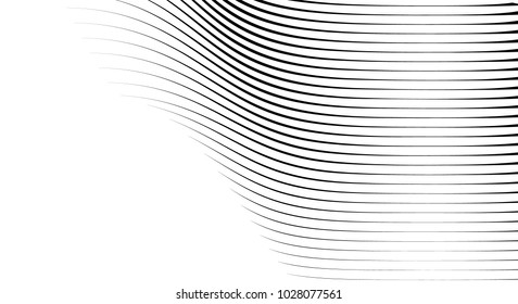 Wavy, billowy, flowing lines abstract pattern. Waving lines texture.