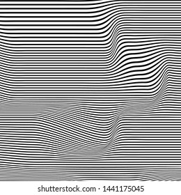 Wavy, billowy, flowing lines abstract pattern. Waving lines texture.