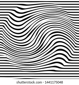 Wavy, billowy, flowing lines abstract pattern. Waving lines texture.