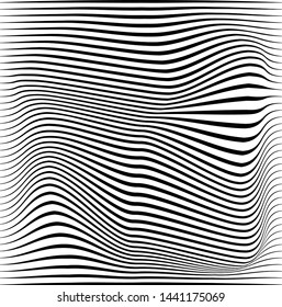 Wavy, billowy, flowing lines abstract pattern. Waving lines texture.