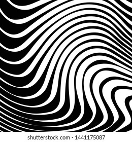 Wavy, billowy, flowing lines abstract pattern. Waving lines texture.