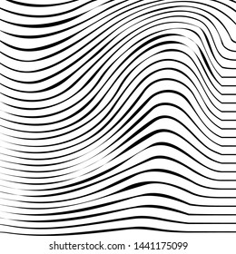 Wavy, billowy, flowing lines abstract pattern. Waving lines texture.